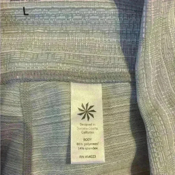 Athleta Gray Jacquard Highrise Chatturanga Textured Leggings Size Large - Picture 7 of 8